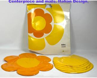 Lot 921 Pop 1970s Guzzini Table Centerpiece and mats. Italian Design.