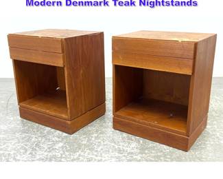 Lot 783 Pair Arne Wahl Iversen Danish Modern Denmark Teak Nightstands