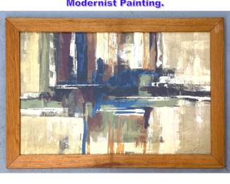 Lot 1134 S VASSILEVA Signed Abstract Modernist Painting.