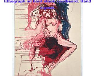 Lot 853 Tracy Emin lovers grave, offset lithograph on hard stock cardboard. Hand signed.