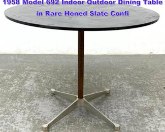 Lot 969 Charles Eames for Herman Miller 1958 Model 692 Indoor Outdoor Dining Table in Rare Honed Slate Confi