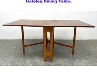 Lot 795 Danish Modern Teak Drop Leaf Gateleg Dining Table. 