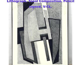 Lot 1140 NATNI Modernist Abstract Lithograph. Tonal Composition. Pencil signed. VCL. 