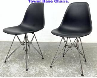 Lot 833 Pair Eames Herman Miller Eiffel Tower Base Chairs.