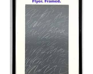 Lot 687 Cy Twombley offset lithograph Flyer. Framed.