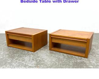 Lot 946 Danish Modern Teak Wall Mount Bedside Table with Drawer