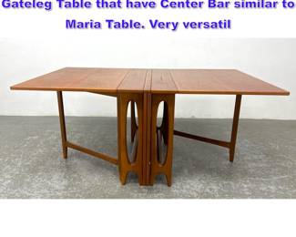 Lot 616 Pair Danish Modern Dropside Gateleg Table that have Center Bar similar to Maria Table. Very versatil
