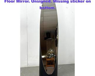 Lot 690 Gaia style Modernist Lipstick Form Floor Mirror. Unsigned. Missing sticker on bottom.
