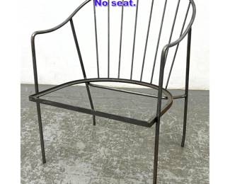 Lot 832 George Nelson Wrought Iron Chair. No seat. 