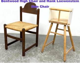Lot 1112 2pcs Ben af Schulten Artek Bentwood High Chair and Hank Loewenstein Side Chair
