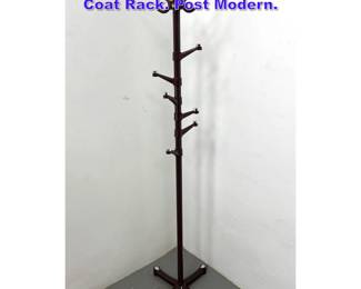 Lot 914 Space Age Adjustable Brown Plastic Coat Rack. Post Modern.