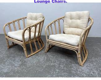 Lot 1055 Vintage Bent Bamboo Lounge Chairs.