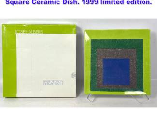 Lot 859 Josef Albers Study for Homage to a Square Ceramic Dish. 1999 limited edition.