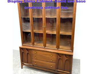 Lot 748 Broyhill 2 Part Premier Brasilia Display China Cabinet. Could use base credenza without top. 