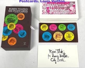 Lot 857 Ruben Toledo Boxed set 100 Postcards. Louis Vuitton. 