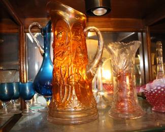 Carnival and mid-century glass