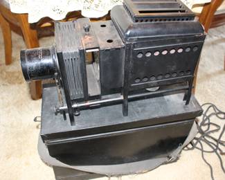 WW I opaque projector (not shown - gas mask also)