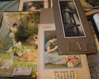 Local advertising calendars from the 20s and 30s