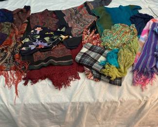Large Scarf And Shawl Lot