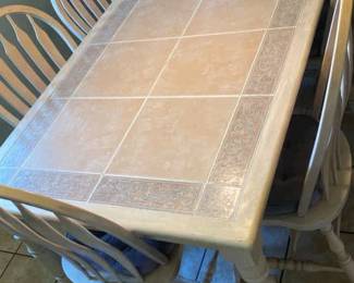 Dinning Table With Tile Interior