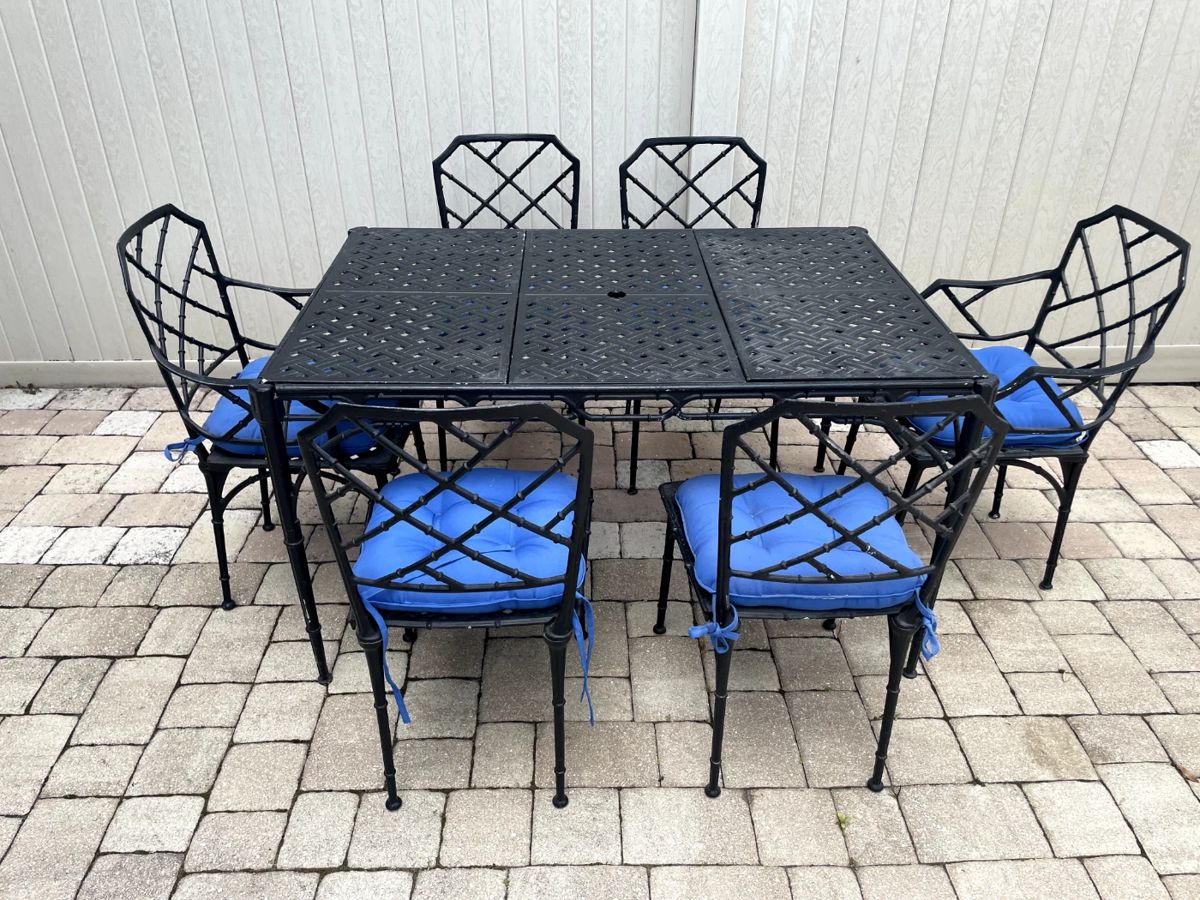 Vintage Brown Jordan Calcutta Table with 6 Chairs