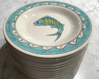 10 Fish Plates by De Le Mar