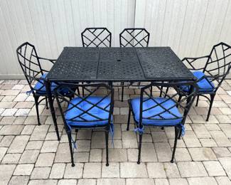 Vintage Brown Jordan Calcutta Table with 6 Chairs