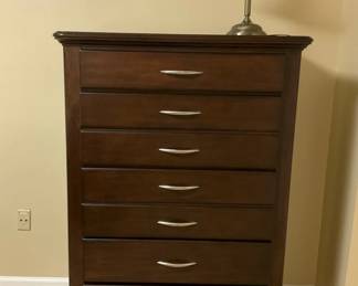 Brown Chest Of Drawers Lamp