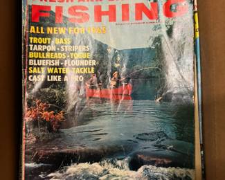 Vintage fishing, outdoor and hunting magazines Circa 1960's.