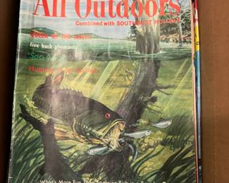 Vintage fishing, outdoor and hunting magazines Circa 1960's.