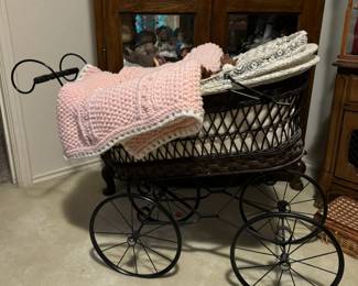 Antique baby carriage.