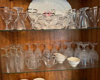 Vintage crystal stemware. 
