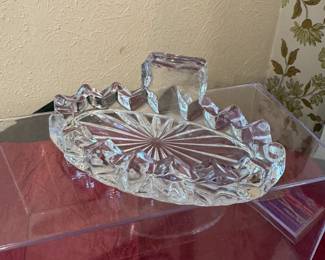 RARE - Fostoria ashtray with match stand.