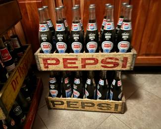 Vintage collector soda bottles. 