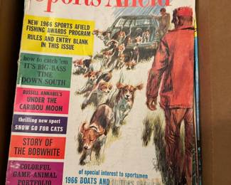 Vintage fishing, outdoor and hunting magazines Circa 1960's.