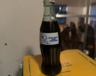 Vintage collector soda bottles. 