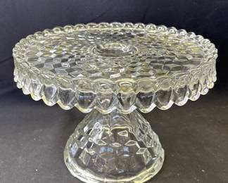 Lot # : 223 - Vintage Fostoria glass cake stand
