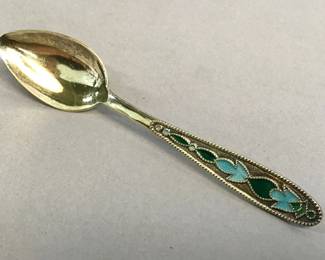 Lot # : 618 - Russian gilt silver enamel demitasse
