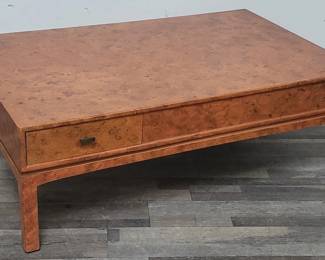 Lot # : 116 - Faux burl wood finish coffee table

