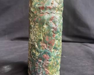 Lot # : 747 - Signed Raku Ware vase 10"h x 4"diam
