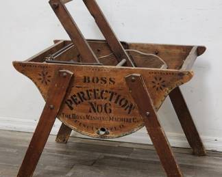 Lot # : 196 - Antique wooden washing machine Boss Perfection
