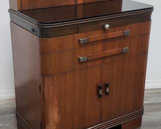 Lot # : 119 - Hamilton Donald Deskey Art Deco walnut medical

