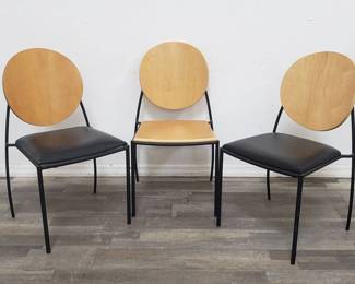 Lot # : 159 - 3 Dakota Jackson Inc. wood & metal chairs
