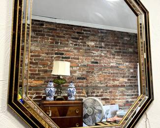 vintage labarge oil drip octagonal mirror