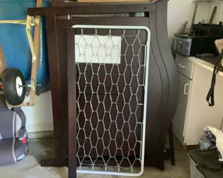 Crib converts to bed.