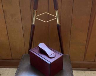 Vintage 70s Spiegel Industries Valet Chair  Shoeshine Box 