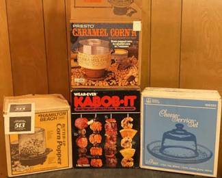 Vintage 70s Kitchen Goodies  Anchor Hocking, Hamilton Beach, Popcorn  More 