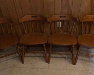 Set Of Four Vintage Pennsylvania House Maple Tavern Chairs 