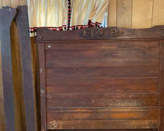 Antique Tall Wooden Full Size Bed frame 