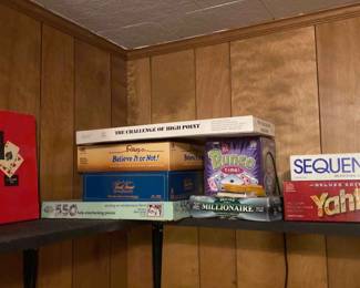 Mystery Lot Assorted Vintage Newer Board Games  Yahtzee, Ripleys, Bunco  More 